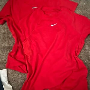 TWO nike compression shirts M